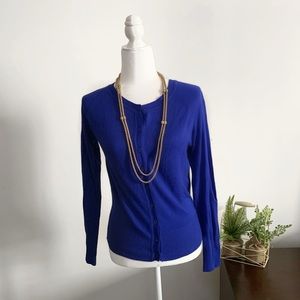⚡️SALES⚡️Blue cardigan sweater , medium size .